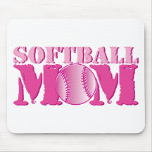 Softball Mom pink Mouse Pad