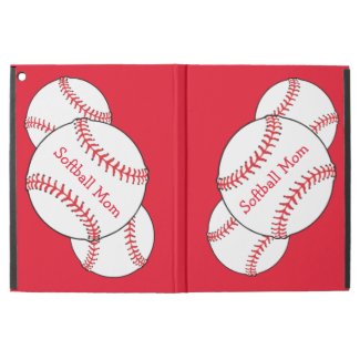 Softball Mom Red White Sports iPad Pro Case