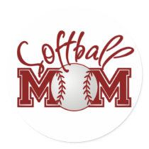 Softball MOM stickers