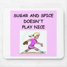softball mouse pad
