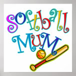 Softball Mum Poster