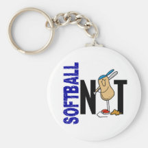 Softball Nut 1 Keychain