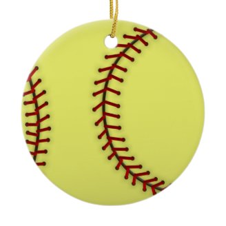 Softball Christmas Tree Ornament