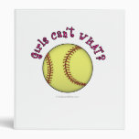 Softball-Pink 3 Ring Binders