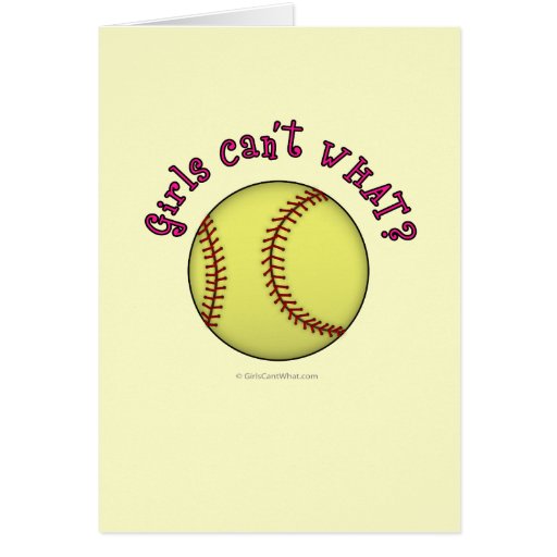 Softball-Pink Greeting Card