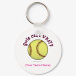 Softball-Pink Keychains