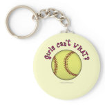 Softball-Pink Keychain