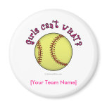 Softball-Pink Magnets
