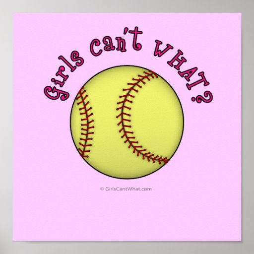 Softball-Pink Poster