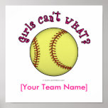 Softball-Pink Posters