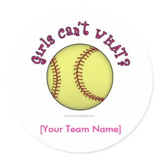Softball-Pink Stickers
