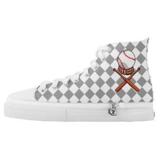 Softball Pirate Flag Inspired Design Printed Shoes