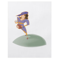 Softball Pitcher Full Color Flyer
