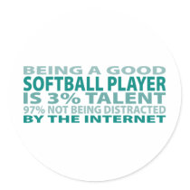 Softball Player 3% Talent stickers by sciencewillprevail Softball Player 3% Talent stickers