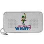 Softball Player Girl in Green Laptop Speakers