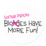 Softball Players Have More Fun Sticker