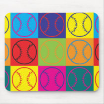 Softball Pop Art mousepads