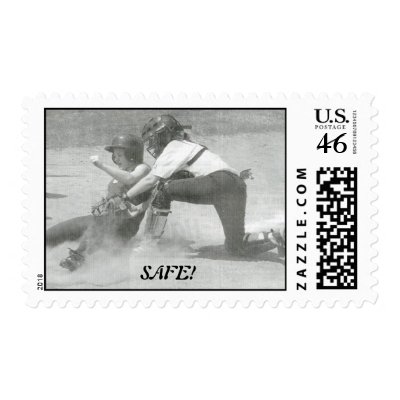 Softball Postage Stamps by cynthiadev