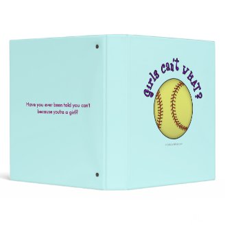 Softball-Purple 3 Ring Binders