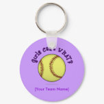 Softball-Purple Keychains