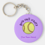 Softball-Purple Keychain