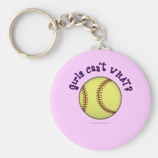 Softball-Purple Keychain