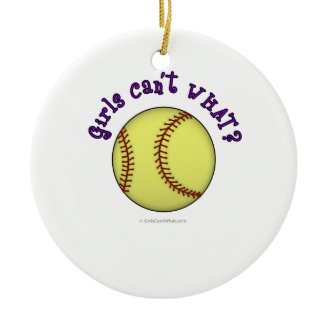 Softball-Purple Ornaments