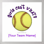 Softball-Purple Posters