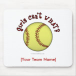 Softball-Red Mouse Pad