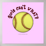 Softball-Red Poster