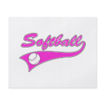 softball script text logo pink custom flyer
