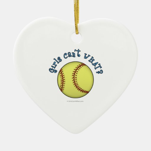 Softball-Sky Blue Christmas Tree Ornaments