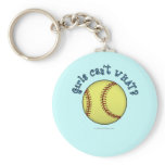 Softball-Sky Blue Key Chains