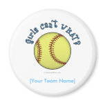 Softball-Sky Blue Magnet