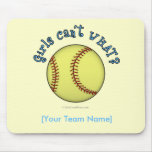 Softball-Sky Blue Mouse Pads