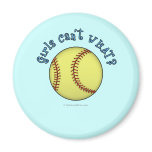Softball-Sky Blue Refrigerator Magnets