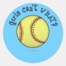 Softball-Sky Blue Stickers