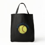 Softball-Sky Blue Tote Bag