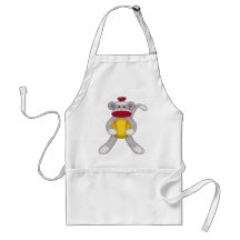 Softball Sock Monkey Apron