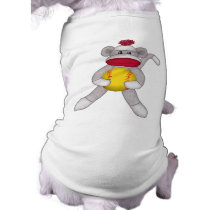 Softball Sock Monkey Pet Tshirt