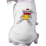 Softball Sock Monkey Pet Tshirt