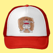Softball Sock Monkey hats