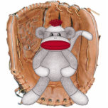 Softball Sock Monkey Wall Sculpture Photo Sculptures