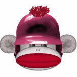 Softball Sock Monkey Wall Sculpture Acrylic Cut Outs