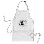 softball tearing through fast ball graphic apron