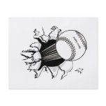softball tearing through fast ball graphic flyer