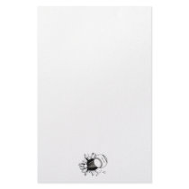 softball tearing through fast ball graphic customized stationery