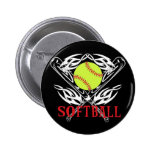 Softball Tribal Pinback Button