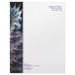 Softly Coral Side Border Letterhead