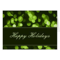 Softly Focused Happy Holidays Card (Green)